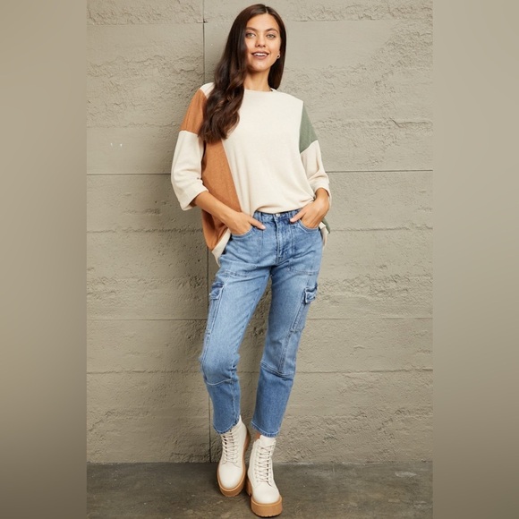 Sew In Love Tri-Color Pattern Blouse - Picture 4 of 11